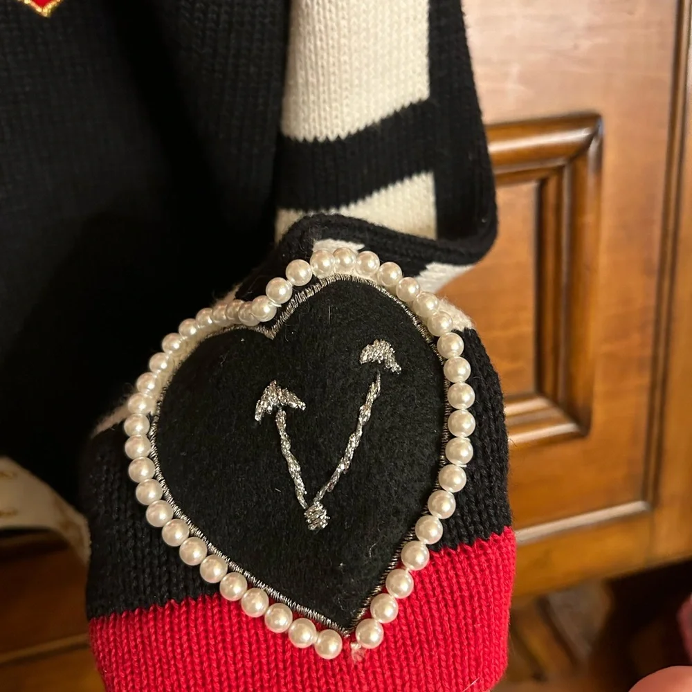 NWT Berek Embroidered & Embellished Vintage Clock/Heart Cardigan/Sweater Size M - Picture 6 of 13